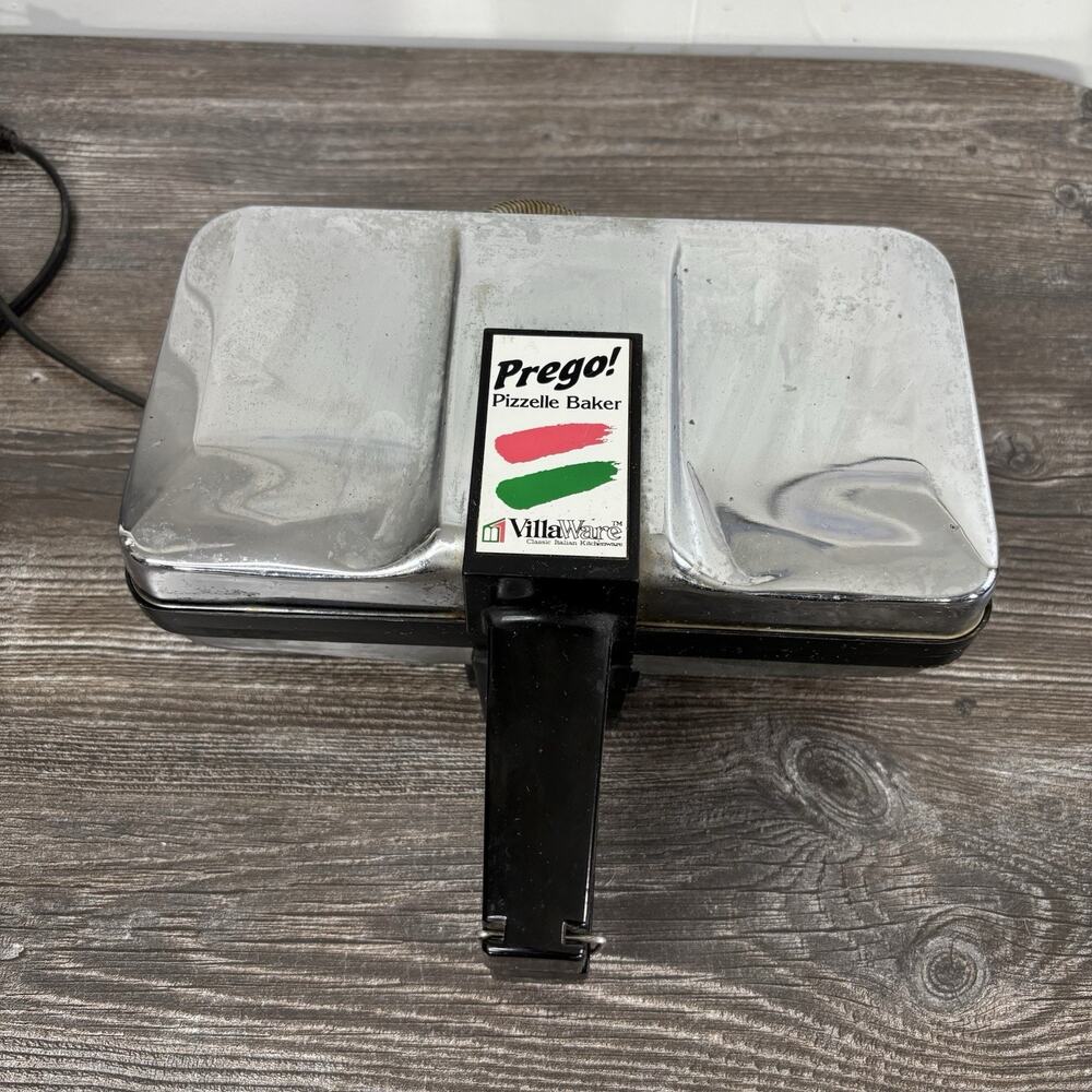 VillaWare Prego Pizzelle Italian Cookie Maker Baker Model 3600-NS Non Stick